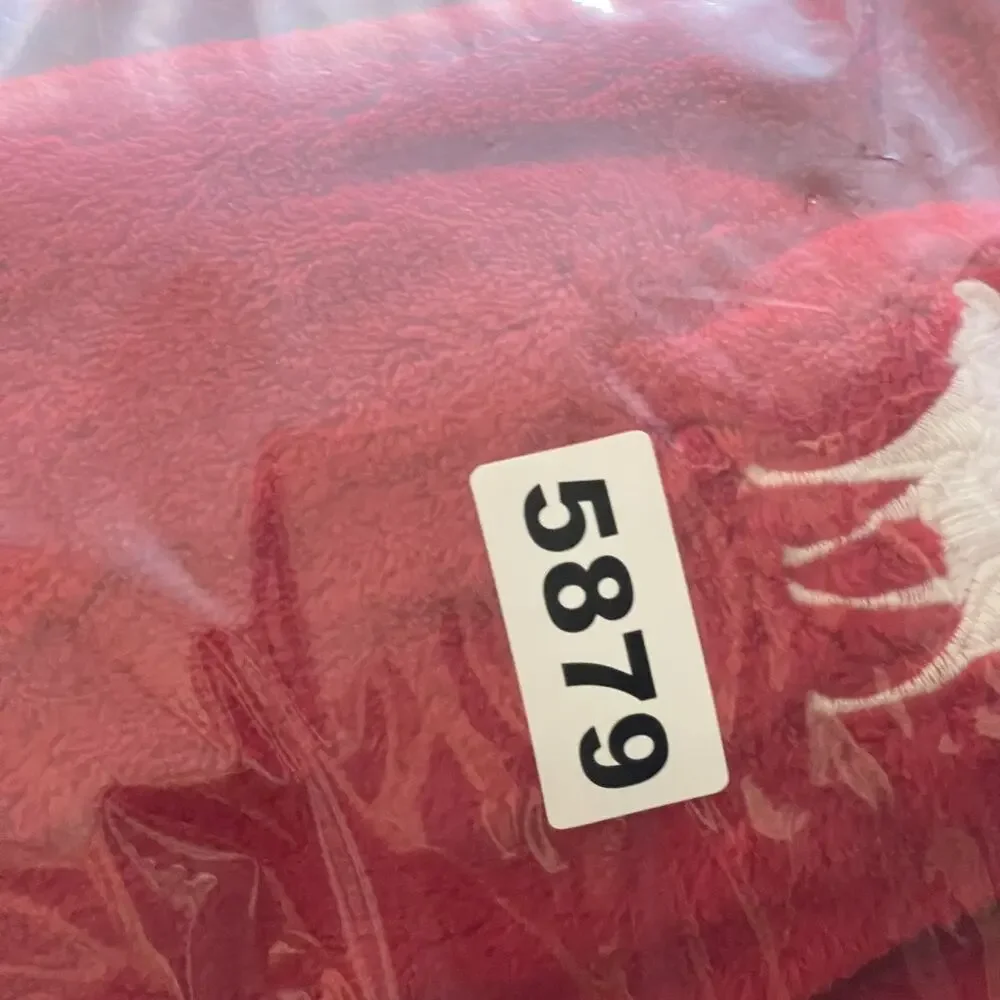 Abercrombie Fitch Kids One Piece Pajama 15/16 Red Hooded Moose‎ Cozy Christmas